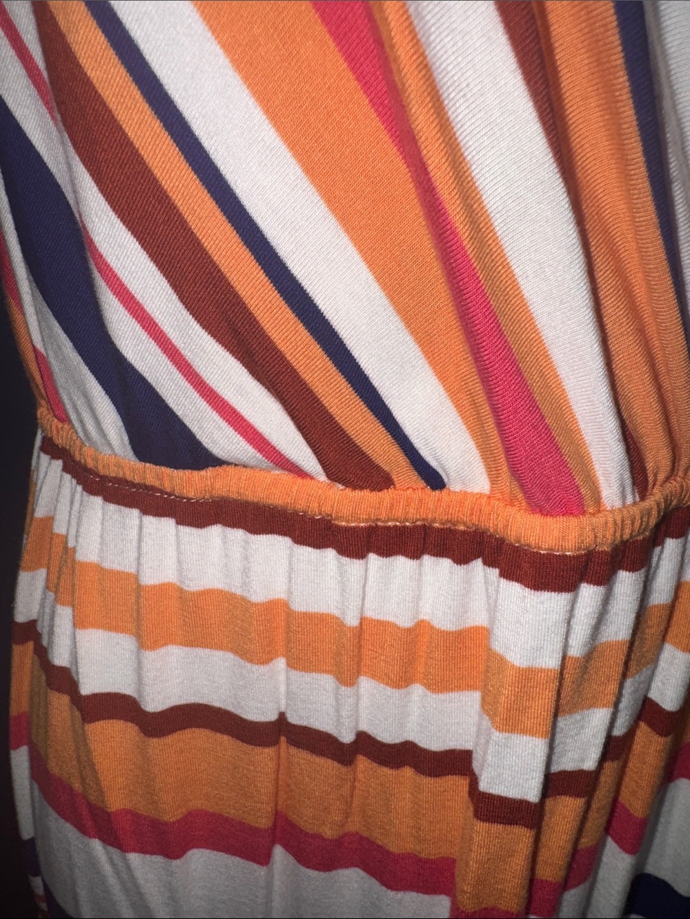 Merona- Orange & Navy Striped Sleeveless Dress Size Small - Picture 10 of 15
